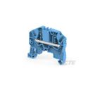 Terminal, spring push in, blue, 5.2mm, 2 positions, DIN rail mounted ENTRELEC