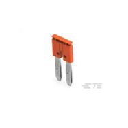 Shorting switch, 2 pole , orange 8mm ENTRELEC