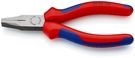 KNIPEX 20 02 140 Flat Nose Pliers with multi-component grips black atramentized 140 mm