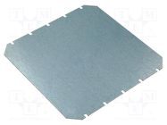 Mounting plate; steel; W: 300mm; L: 300mm; Thk: 1.5mm; Plating: zinc FIBOX