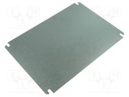 Mounting plate; steel; W: 238mm; L: 338mm; Thk: 1.5mm; Plating: zinc FIBOX