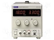 Power supply: laboratory; single-channel,linear; 0÷18VDC; 0÷3.3A AIM-TTI