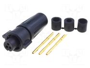 Connector: circular; plug; female; 6.5A; 125V; PIN: 3; EN2; soldering SWITCHCRAFT