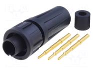 Connector: circular; plug; male; 6.5A; 125V; PIN: 3; EN2; soldering SWITCHCRAFT