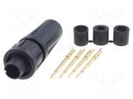 Connector: circular; plug; male; 5A; 125V; PIN: 4; EN2; soldering SWITCHCRAFT