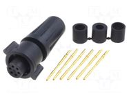 Connector: circular; plug; female; 3A; 125V; PIN: 6; EN2; soldering SWITCHCRAFT