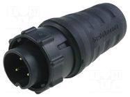 Connector: circular; plug; male; 3A; 600VAC; PIN: 3; EN3; soldering SWITCHCRAFT
