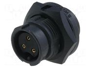 Connector: circular; socket; female; 3A; 600VAC; PIN: 3; EN3 SWITCHCRAFT