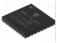 IC: Ethernet controller; 10Base-T; SPI; QFN28; 3.1÷3.6V; -40÷85°C MICROCHIP TECHNOLOGY