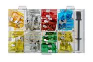 Car Blade Fuse Assortment, 101 pcs. - dimensions of the flat fuses: 19.1 x 5.1 x 18.5 mm