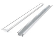 LED profile set, 2m, recessed, anodized, with opal cover, holders and encaps