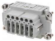 Connector: HDC; female; CDS; PIN: 18; 10A; 400V; 18+PE; size 57.27 ILME