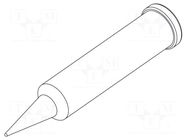 Tip; conical; 0.4mm; for  soldering iron,for soldering station ERSA