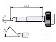 Tip; conical sloped; 4mm ERSA