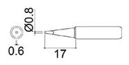 TIP, SOLDERING, CHISEL, 0.8MM