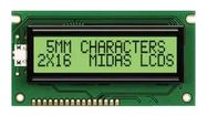 DISPLAY, ALPHANUMERIC, 16X2, YELLOW/GRN