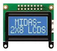 DISPLAY, ALPHANUMERIC, 8X2, WHITE