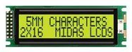 DISPLAY, ALPHANUMERIC, 16X2, YELLOW/GRN