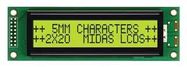 DISPLAY, ALPHANUMERIC, 20X2, YELLOW/GRN