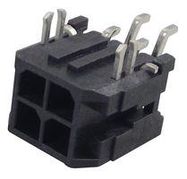 CONNECTOR, HEADER, 4POS, 2ROW, 3MM