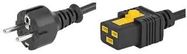 LEAD, V-LOCK, EU PLUG, C19, 2M, BLK