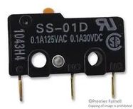 MICROSW, SPDT, 0.1A, 125VAC, QC