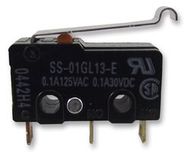 MICROSWITCH, 0.1A, SIM ROLLER, SPDT