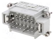 Connector: HDC; male; CDS; PIN: 18; 10A; 400V; 18+PE; size 57.27 ILME