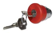 SWITCH, E-STOP, KEY, 40MM, METAL, RED