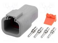 Connector: wire-wire; plug; male; ATP; for cable; PIN: 4; crimped 