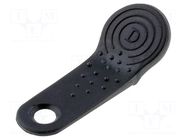 Pellet memory holder in a keychain; black DREXIA