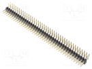 Pin header; pin strips; male; PIN: 80; angled 90°; 2mm; THT; 2x40 ADAM TECH