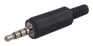 CONNECTOR, 3.5MM, PHONO, PLUG, 4POLE