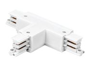 Connector T for 3 phase trak LUMICANTO left white with feeding option PRIME