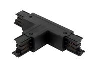 Connector T for 3 phase trak LUMICANTO right black with feeding option PRIME