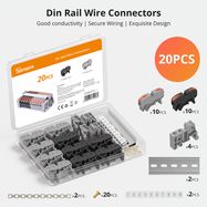 DIN rail set with crimp contacts, SONOFF