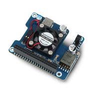 Power Over Ethernet HAT (F) - PoE and 802.3af/at power overlay - for Raspberry Pi 5 - Waveshare 26399