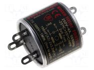 Filter: anti-interference; mains; 250V; Cx: 100nF; Cy: 2.2nF; 0.5mH FILTERCON