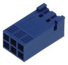 RCPT HOUSING, 4POS, POLYESTER, BLUE