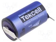 Battery: lithium; 3.6V; 1/2AA; 1200mAh; non-rechargeable; for PCB TEKCELL