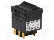 Circuit breaker; Urated: 240VAC; 60VDC; 10A; 3PST; Poles: 3; SNAP-IN SCHURTER