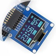 OLED display graphic blue 1.3'' (A) 128x64px SPI/I2C - angled connectors - Waveshare 10444