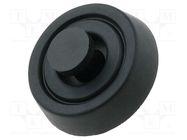 Quick mounting foot; black; polyetylene; A: 8mm; B: 20mm; C: 18mm DREMEC