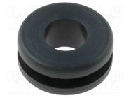 Grommet; Ømount.hole: 8mm; Øhole: 5mm; rubber; black FIX&FASTEN