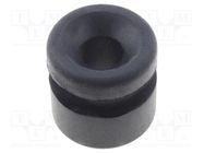 Grommet; Ømount.hole: 14.7mm; Øhole: 7mm; rubber; black FIX&FASTEN