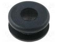 Grommet; Ømount.hole: 8.4mm; Øhole: 5.5mm; rubber; black FIX&FASTEN