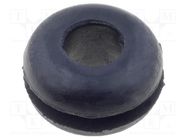 Grommet; Ømount.hole: 7.9mm; Øhole: 4.7mm; rubber; black FIX&FASTEN