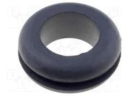 Grommet; Ømount.hole: 13.5mm; Øhole: 10mm; rubber; black FIX&FASTEN