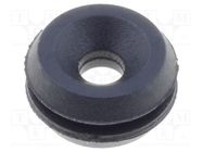 Grommet; Ømount.hole: 5.8mm; Øhole: 2.33mm; rubber; black FIX&FASTEN