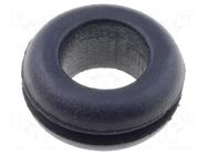 Grommet; Ømount.hole: 9mm; Øhole: 6.5mm; rubber; black FIX&FASTEN